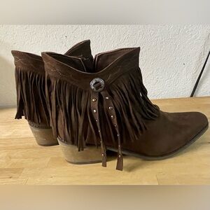 Roper Fringe Boots Booties Size 7.5